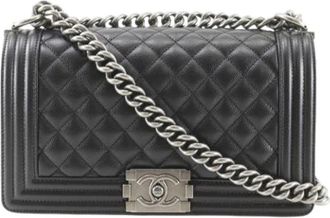 Chanel Pre-owned Boy Schoudertas - Dames - Vintage Schoudertas - Zwart - ONE Size - Leer - Vintage