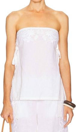 Ciao Lucia Sebastian Strapless Top In White