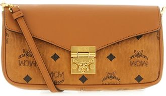MCM Tracy Mini Schoudertas - Dames - Schoudertassen - Bruin - ONE Size - Katoen - Tassen