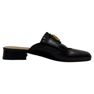 Valentino Valentino Vlogo Kiltie loafer muiltjes in zwart leer