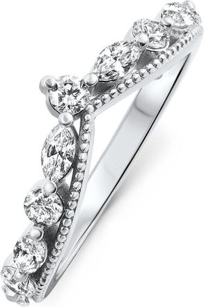 Pompeii3 1/10Ct Diamond Wedding Contour 1Ct Fancy MAnniversary Ring in 14k Gold Lab Grown