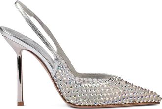 Le Silla Pumps Gilda con strass - Bianco