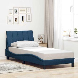 vidaXL Estructura De Cama Sin Colch&oacute;n Tela Azul 80x200 Cm Vidaxl