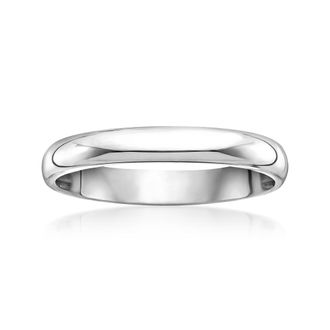Ross-Simons Womens 3mm 14kt White Gold Band