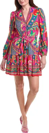 Adrianna Papell Belted Balloon Sleeve Shirtdress