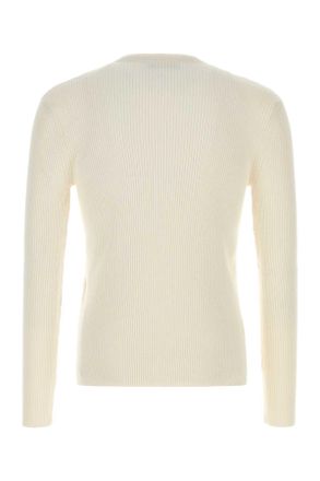 Our Legacy Neutral White Refined Silk Exterior: Maglieria Sweater