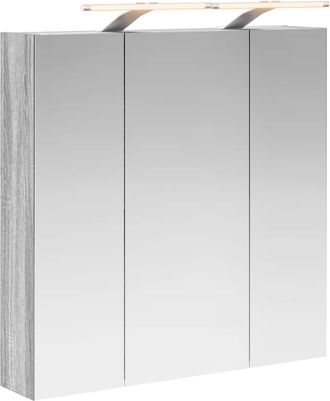 vidaXL Armario Con Espejo De Ba&ntilde;o Gris Sonoma 70 X 14,5 X 70 Cm Vidaxl