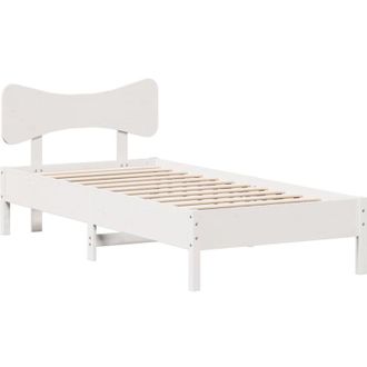 vidaXL Vidaxl - Estructura De Cama Sin Colch&oacute;n Madera Maciza Blanca 90x190 Cm