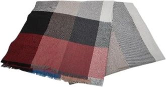 Burberry Pre-owned Scarves, female, Multicolor, Size: ONE SIZE Pre-owned Wool Silk Scarf