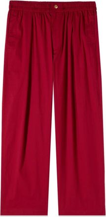 Oltre Cropped Poplin Broek - Dames - Vrijetijds broeken - Rood - L - Katoen - Broeken