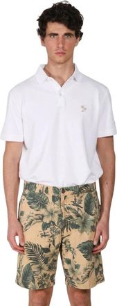 Mason's Leopardi Polo Shirt - Heren - Polos - Wit - XL - Katoen - Tops