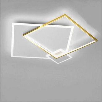Trade Shop Trade Shop - Copy Of Plafoniera Led 32 W Rettangolare Oro Design Moderno Lampadario A Soffitto 50224
