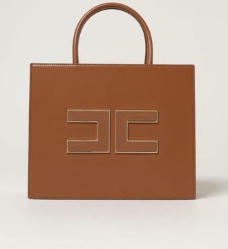 Elisabetta Franchi Borsa Tote grande con logo Elisabetta Franchi