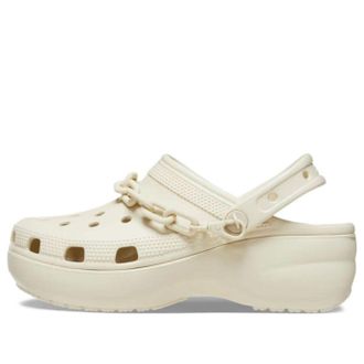 Crocs (WMNS) Crocs Classic Platform Chain Clogs Bone 209022-2Y2