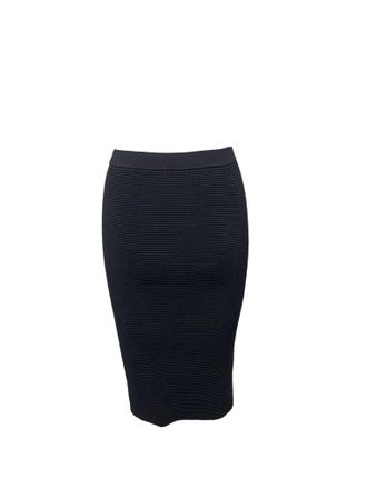 Jonathan Simkhai Jonathan Simkhai Knit Pencil Midi Skirt in Black Rayon