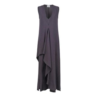Alysi Maxi Dresses, female, Gray, Size: 2XS Abito lungo con sottoveste