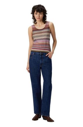 Missoni Zigzag Tank Top With Ribbed Detail in Multicoloured at Nordstrom, Size 40 It