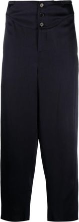Saint Laurent silk tailored trousers - men - Silk/Acetate - 50 - Blue