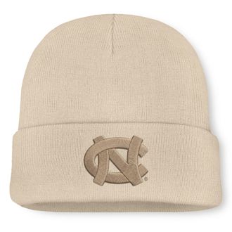 Nike Mens North Carolina Natural Utility Jordan Brand College Cuffed Beanie in Brown | JC4C15ANCN-M4T