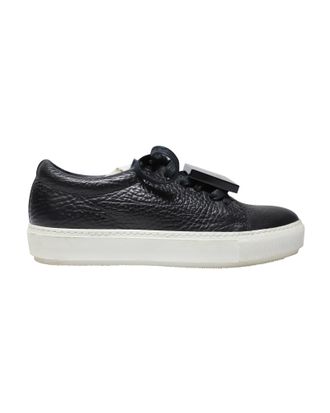 Acne Studios Pre-owned Womens Adriana Low Top Sneakers in Black Calfskin Leather - Size UK 4
