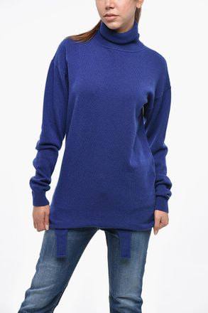 Saint Laurent Maglia a Collo Alto in Cashmere con Reggicalze Saint Laurent