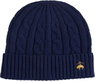 Brooks Brothers Cashmere Blend Classic Cable Hat in Navy at Nordstrom