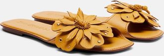Zimmermann Brightside floral-applique leather sandals