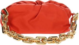 Bottega Veneta Pre-owned Schoudertas - Dames - Vintage Clutch - Oranje - ONE Size - Leer - Vintage
