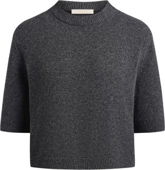 12 Storeez Aurora short-sleeve top - women - Cashmere - S - Grey