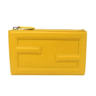 Fendi Yellow Leather Pouch (Pre-Owned)