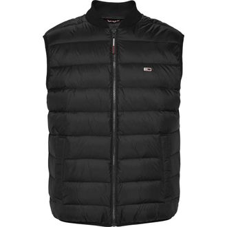 Tommy Jeans Packable Light Down Vest Ultralight 100g - Heren - Bodywarmers - Zwart - M - Leer - Jassen