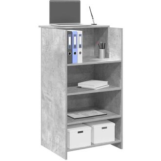 vidaXL Vidaxl - Banco Reception Grigio Cemento 55x50x103,5 cm Legno Multistrato