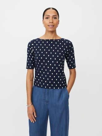 Masai MaBavessa Polka Dot T-Shirt in Navy Blazer at Nordstrom, Size Xx-Large