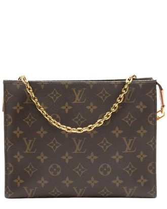 Louis Vuitton Brown Monogram Canvas Toiletry Pouch On Chain (Authentic Pre-Loved)