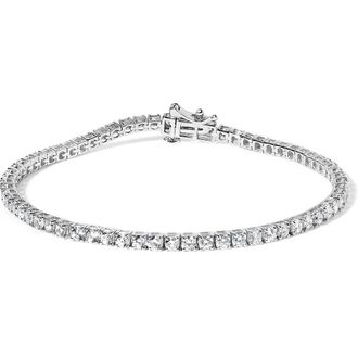 House of Brilliance 14K White Gold 3.0 Cttw Classic Lab-Grown Diamond Tennis Bracelet at Nordstrom
