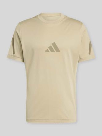 adidas Regular Fit T-Shirt aus reiner Baumwolle in Khaki, Gr&ouml;&szlig;e XXL
