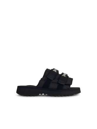 Palm Angels Moto-P Black Synthetic Fibre Sandals
