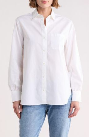 Rag & Bone Max Cotton Button-Up Shirt in White at Nordstrom Rack, Size X-Large