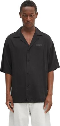 032c 111 Bowling Shirt - Heren - Korte mouwen Overhemden - Zwart - L - Overhemden