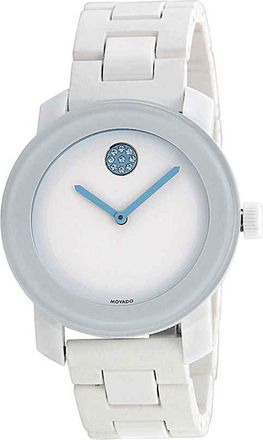 Movado Bold White Dial White Steel and Resin Bracelet Unisex Watch 3600158