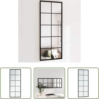vidaXL vidaXL Specchio nero - Specchio da Parete Nero 100x40 cm in Metallo