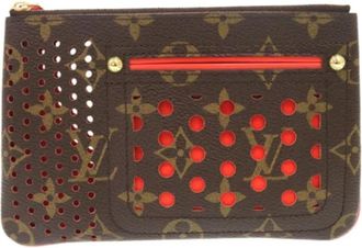 Louis Vuitton Tweedehands Canvas Louis Vuitton tassen - Heren - Vintage Clutch - Bruin - ONE Size - Vintage