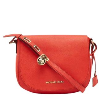 Michael Kors Pre-owned Leren Crossbodytas - Dames - Pre-owned - Rood - Maat: ONE Size Leer
