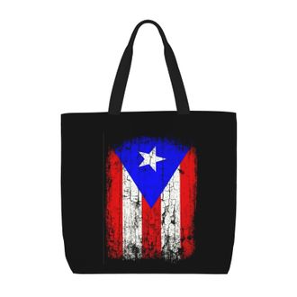 Generic Women Handbag Puerto Rico Women Tote Bag Large Capacity Folding Shopping Bags, For School, Christmas, Birthday, Wedding, Holiday