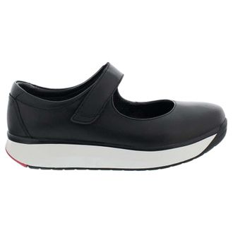 Joya Audrey Leather Womens Hook and loop Shoes - Black - Size:UK 5.5