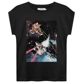 Dedicated T-Shirt Visby Lazer Cats T-Shirts f&uuml;r Damen | schwarz