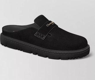 Dior suede mules round toe rubber sole
