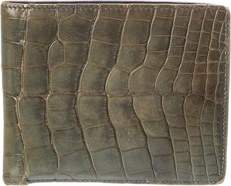 Herm&egrave;s Green Shiny Alligator Mc2 Copernic Compact Wallet (Authentic Pre-Loved)