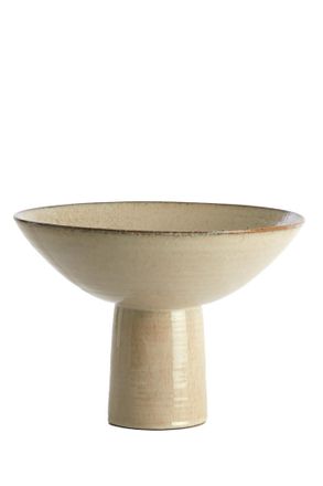 Light & Living Light & Living Plato En Pie Vasco Cer&aacute;mica Brillante Beige