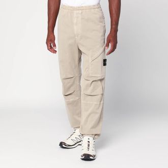 Stone Island Desert-coloured trousers in cotton
